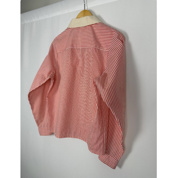 Vintage 1980’s ‘Separate Sensations’ Cotton Dress Shirt in Red Stripes - M - Picture 8 of 8